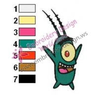 Plankton SquarePants Embroidery Design 06